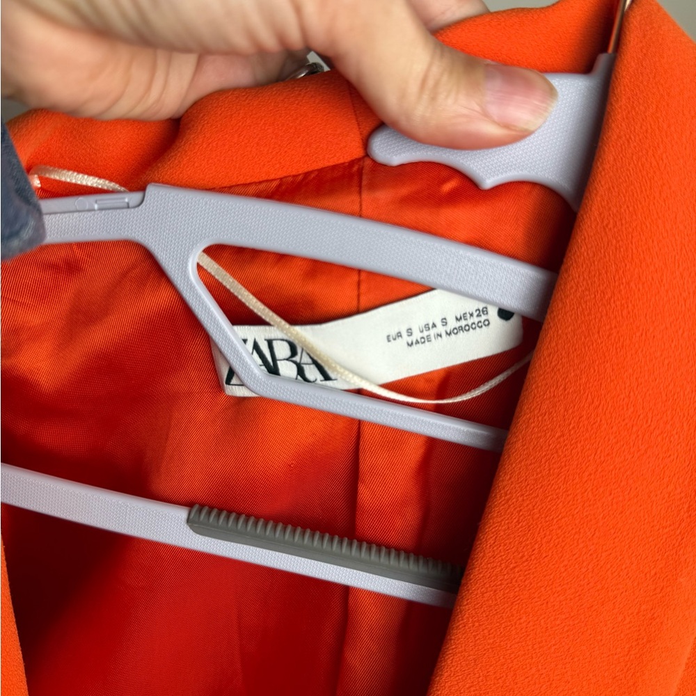 Sharp Zara Orange Blazer - image 5